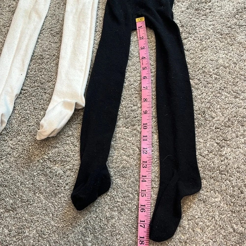 Black and White Tights for Little Girls